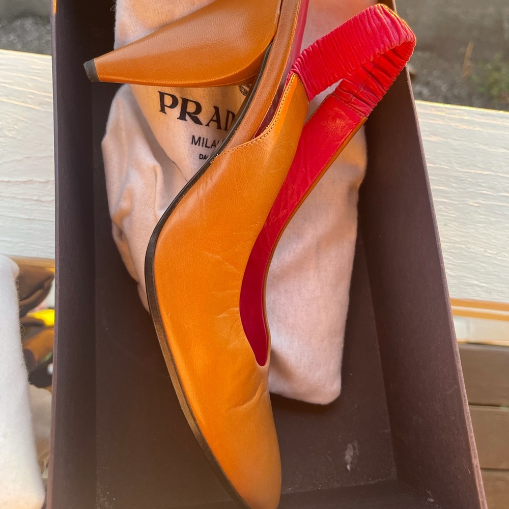 Prada slingback shoes. Capretto Mais size 41